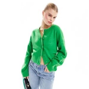 Green cardigan